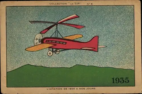Künstler Ak L'Aviation 1935, Collection Le Tip