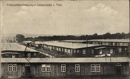 Ak Bad Langensalza in Thüringen, Kriegsgefangenenlager, Baracken