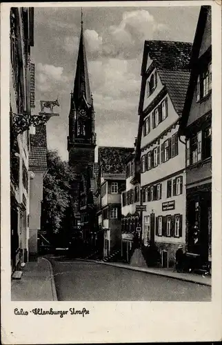 Ak Calw im Nordschwarzwald, Altenburger Straße, Kirche, Gasthaus