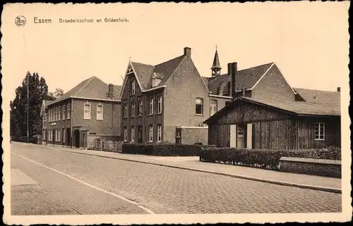 Ak Essen Antwerpen Belgien, Broedersschool en Gildenhuis