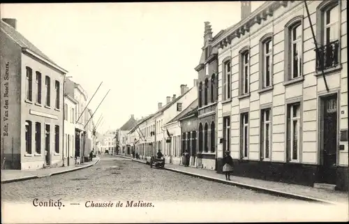 Ak Contich Kontich Flandern Antwerpen, Chaussee de Malines