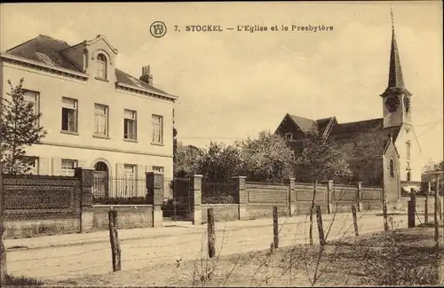 Ak Stockel Woluwe Saint Pierre Bruxelles Brüssel, Eglise et le Presbytere