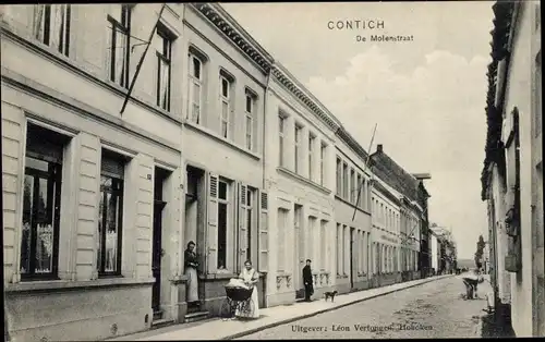 Ak Contich Kontich Flandern Antwerpen, De Molenstraat