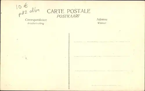 Ak Hoboken Antwerpen Flandern, Maison Communale et le Kiosque