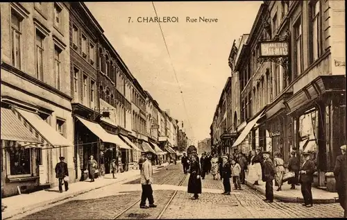 Ak Charleroi Wallonien Hennegau, Rue Neuve, Cigarettes Pall Mall