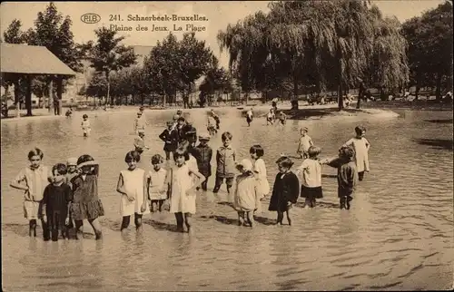 Ak Schaerbeek Schaarbeek Bruxelles Brüssel, Plaine des Jeux, la Plage