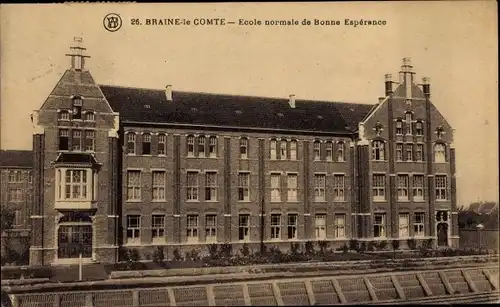 Ak Braine le Comte Wallonien Hennegau, Ecole normale de Bonne Esperance