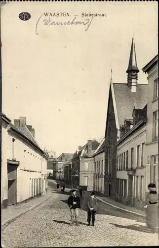 Ak Waasten Warneton Wallonien Hennegau, Statiestraat