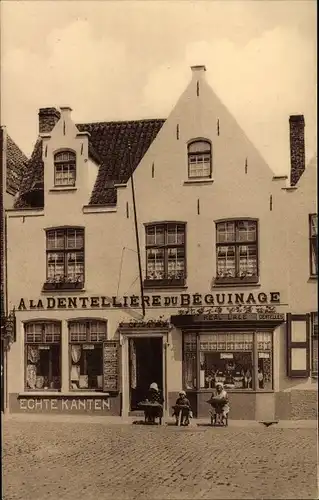 Ak Bruges Brügge Flandern Westflandern, A la Dentelliere du Beguinage, Rue de la Vigne