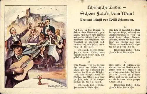 Lied Ak Willi Ostermann, Rheinische Lieder, Schöne Frau'n beim Wein