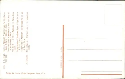 Künstler Ak David, J. L., Notre Dame de Paris, Sacre de Napoleon Ier