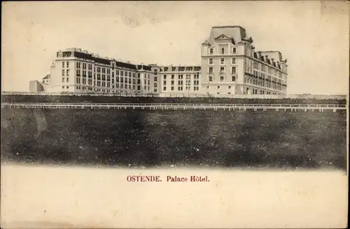 Ak Oostende Ostende Westflandern, Palace Hotel, Außenansicht
