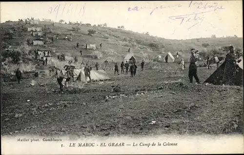 Ak Marokko, El Graar, Le Camp de la Colonne