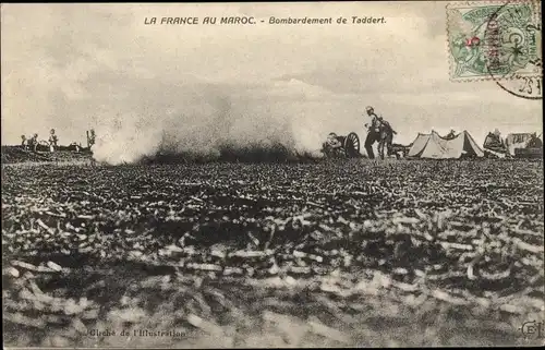 Ak Marokko, La France au Maroc, Bombardement de Taddert