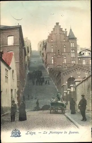 Ak Liège Lüttich Wallonien, La Montagne de Bueren