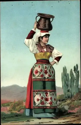 Ak A Roman watercarrier, Römische Wasserträgerin