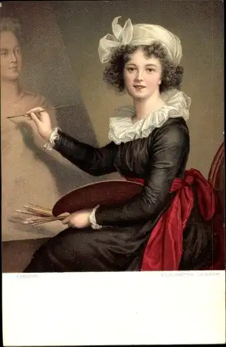 Künstler Ak Vigée Lebrun, Elisabeth, Selbstportrait der Künstlerin