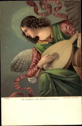 Künstler Ak Melozzo da Forli, Un Angelo che suona la Viola