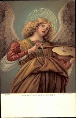 Künstler Ak Melozzo da Forli, Un Angelo che suona il Violino