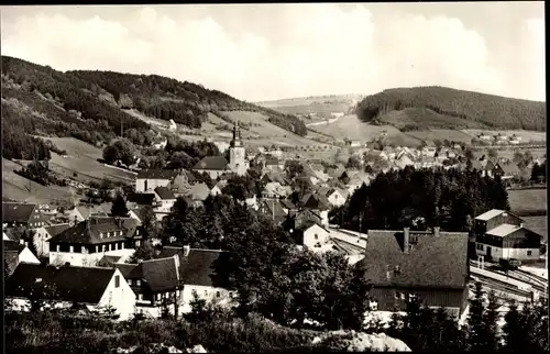 Ak Geising Altenberg Erzgebirge, Teilansicht, Kirche
