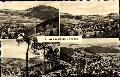 Ak Geising Altenberg im Erzgebirge, Panorama, Gesamtansicht