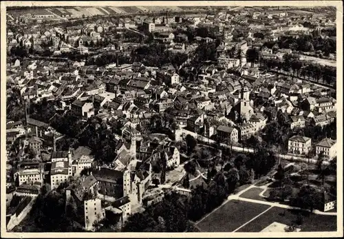 Ak Glauchau in Sachsen, Fliegeraufnahme, Panoramablick auf die Stadt