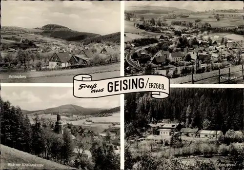 Ak Geising Altenberg im Erzgebirge, Geisingberg, Ortsansicht, Blick zur Kohlhankuppe