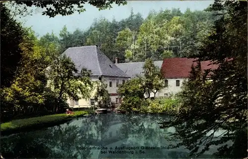 Ak Waldenburg in Sachsen, Glänzelmühle