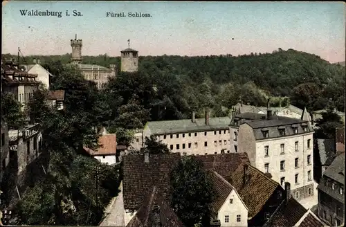 Ak Waldenburg in Sachsen, Fürstliches Schloss