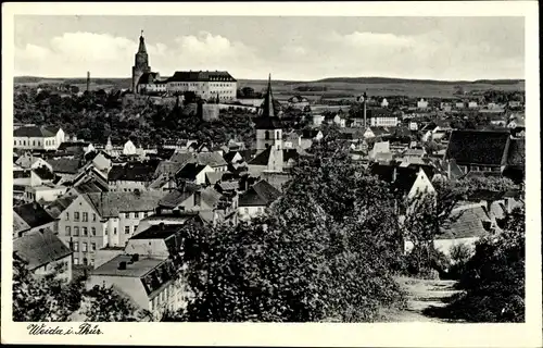 Ak Weida in Thüringen, Schloss, Kirche, Panorama