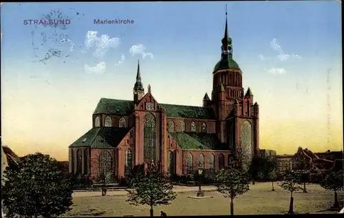 Ak Stralsund in Vorpommern, Marienkirche