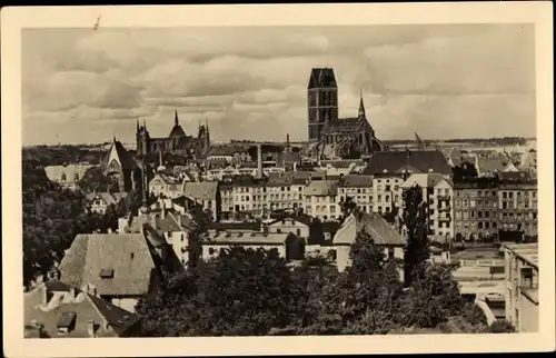 Ak Wismar in Mecklenburg, Panoramablick auf die Stadt