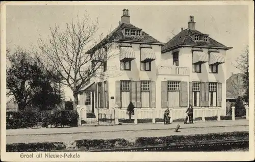 Ak Nieuwe Pekela Groningen, Villa, Straße
