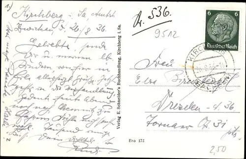 Ak Kirchberg in Sachsen, Panorama