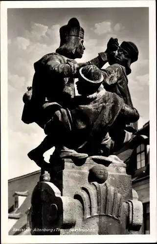Ak Altenburg Thüringen, Skatbrunnen