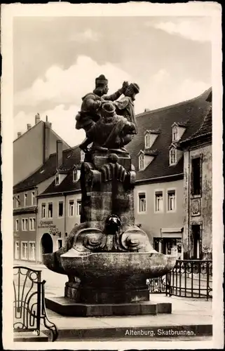 Ak Altenburg in Thüringen, Skatbrunnen