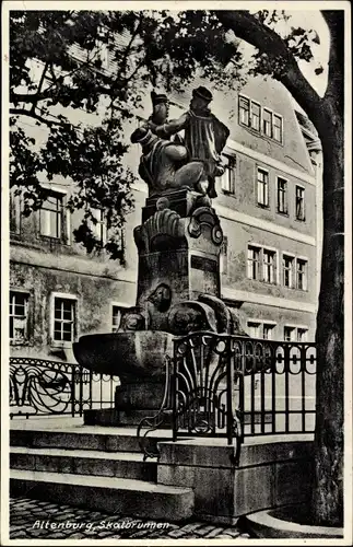 Ak Altenburg in Thüringen, Skatbrunnen