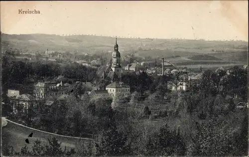 Ak Kreischa bei Dresden, Panorama