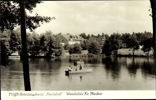 Ak Weinböhla in Sachsen, FDGB Ferienheim Heidehof, Boote