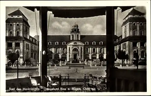 Ak Seebad Binz auf Rügen, Bad der Werktätigen, Clubhaus