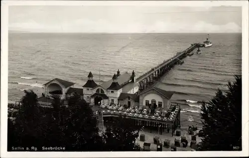 Ak Ostseebad Sellin auf Rügen, Seebrücke