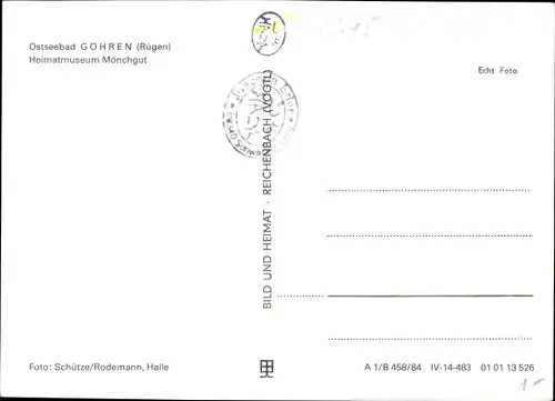 Ak Ostseebad Göhren auf Rügen, Heimatmuseum Mönchgut
