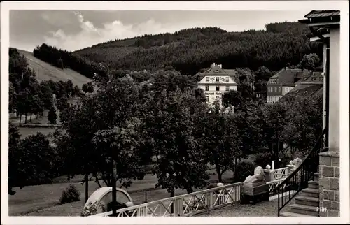 Ak Benignengrün Wurzbach in Thüringen, Blick auf Hotel und Restaurant