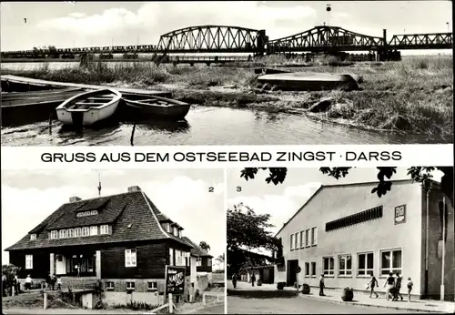 Ak Seeheilbad Zingst an der Ostsee, Meiningenbrücke, Kurhaus, FDGB Erholungsheim Nordlicht