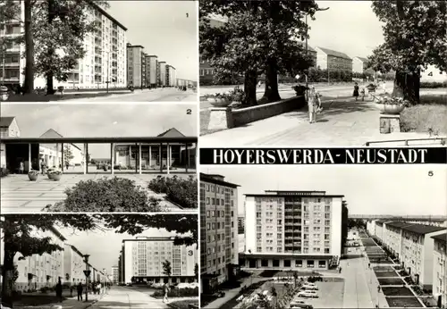 Ak Hoyerswerda in der Oberlausitz, Neustadt, Magistrale, Kaufhof, Bert-Brecht-Straße