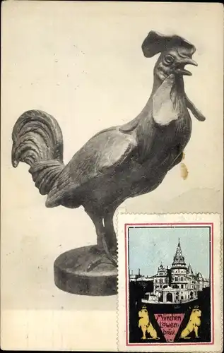 Ak München, Spielerker am neuen Rathaus, Der nach dem Spiel krähende Hahn