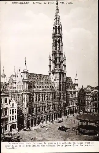 Ak Bruxelles Brüssel, L'Hôtel de Ville