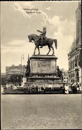 Ak Hälsingborg Helsingborg Schweden, Magnus Stenbockstatyn