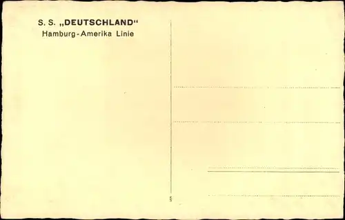 Ak SS Deutschland, Hamburg Amerika Linie