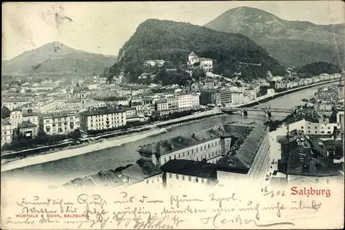 Ak Salzburg in Österreich, Blick auf die Stadt